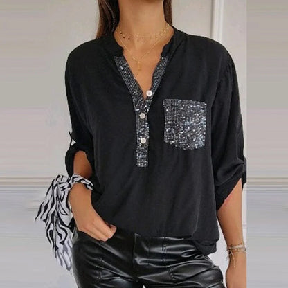 Casual Top Met Pailletten